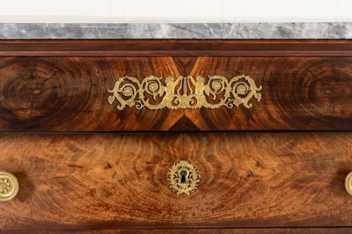 EARLY 19TH CENTURY FRENCH MAHOGANY SEMAINIER - ADDITIONAL PHOTO 3