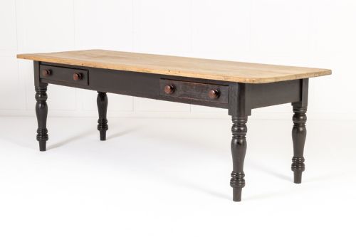 EARLY 19TH CENTURY ENGLISH PINE FARMHOUSE TABLE - ADDITIONAL PHOTO 2