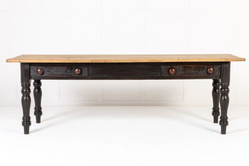 EARLY 19TH CENTURY ENGLISH PINE FARMHOUSE TABLE - ADDITIONAL PHOTO 3