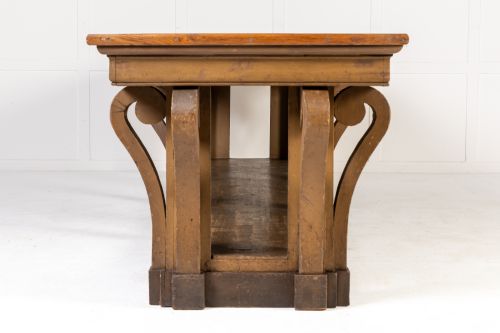 MONUMENTAL FOUR METRE 19TH CENTURY FRENCH OAK DRAPERS TABLE - ADDITIONAL PHOTO 3