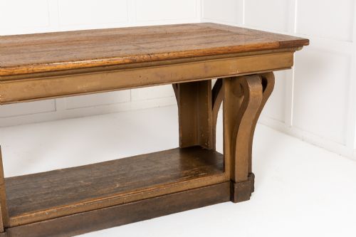 MONUMENTAL FOUR METRE 19TH CENTURY FRENCH OAK DRAPERS TABLE - ADDITIONAL PHOTO 5