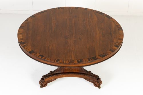 19TH CENTURY ENGLISH REGENCY ROSEWOOD CENTRE TABLE - ADDITIONAL PHOTO 3