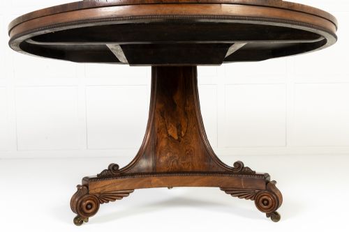 19TH CENTURY ENGLISH REGENCY ROSEWOOD CENTRE TABLE - ADDITIONAL PHOTO 4