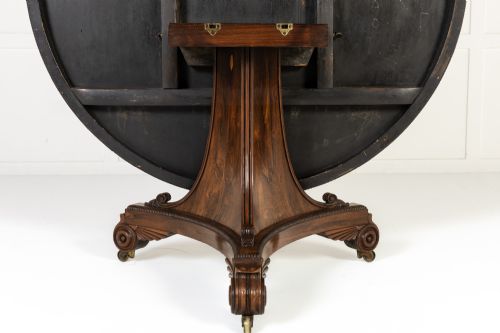 19TH CENTURY ENGLISH REGENCY ROSEWOOD CENTRE TABLE - ADDITIONAL PHOTO 5