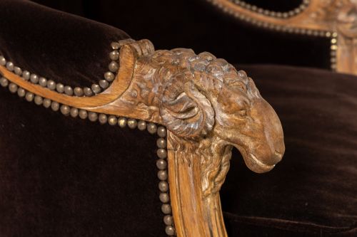 PAIR OF 19TH CENTURY FRENCH WING CHAIRS - ADDITIONAL PHOTO 5