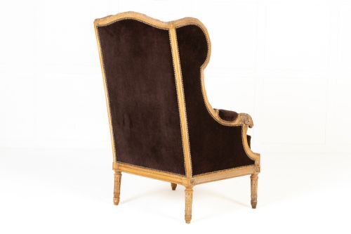 PAIR OF 19TH CENTURY FRENCH WING CHAIRS - ADDITIONAL PHOTO 9