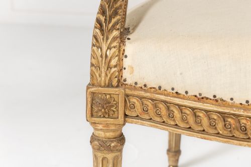 PAIR OF 19TH CENTURY FRENCH GILTWOOD ARMCHAIRS - ADDITIONAL PHOTO 4