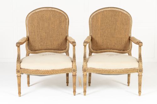 PAIR OF 19TH CENTURY FRENCH GILTWOOD ARMCHAIRS - ADDITIONAL PHOTO 10