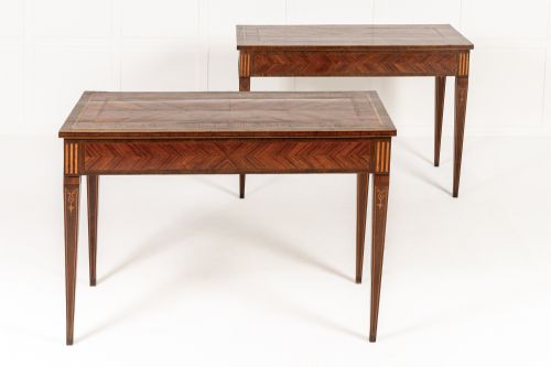 PAIR OF 18TH CENTURY ITALIAN KINGWOOD AND WALNUT CONSOLE TABLES - ADDITIONAL PHOTO 6