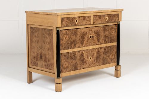PAIR OF 19TH CENTURY FRENCH BURR ELM COMMODES - ADDITIONAL PHOTO 7
