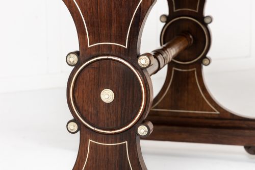 19TH CENTURY ENGLISH REGENCY ROSEWOOD LIBRARY TABLE - ADDITIONAL PHOTO 3