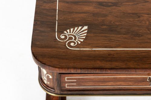 19TH CENTURY ENGLISH REGENCY ROSEWOOD LIBRARY TABLE - ADDITIONAL PHOTO 6