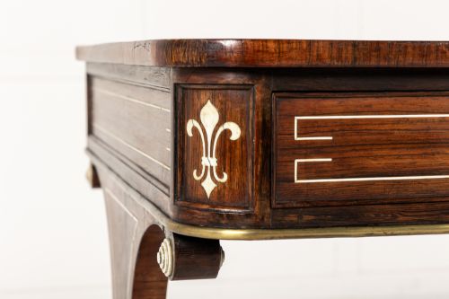 19TH CENTURY ENGLISH REGENCY ROSEWOOD LIBRARY TABLE - ADDITIONAL PHOTO 8
