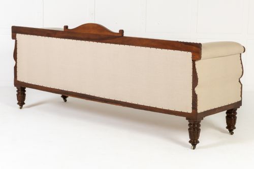 LARGE 19TH CENTURY ENGLISH REGENCY ROSEWOOD SOFA - ADDITIONAL PHOTO 12