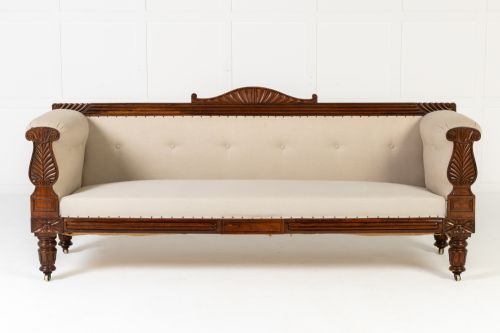 LARGE 19TH CENTURY ENGLISH REGENCY ROSEWOOD SOFA