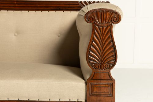 LARGE 19TH CENTURY ENGLISH REGENCY ROSEWOOD SOFA - ADDITIONAL PHOTO 3