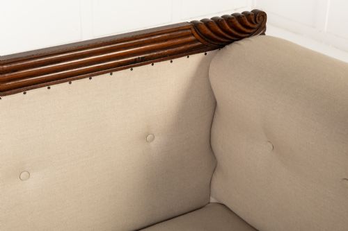 LARGE 19TH CENTURY ENGLISH REGENCY ROSEWOOD SOFA - ADDITIONAL PHOTO 4