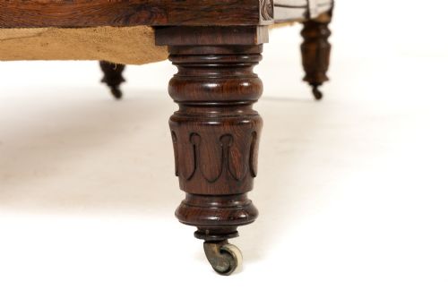 LARGE 19TH CENTURY ENGLISH REGENCY ROSEWOOD SOFA - ADDITIONAL PHOTO 7