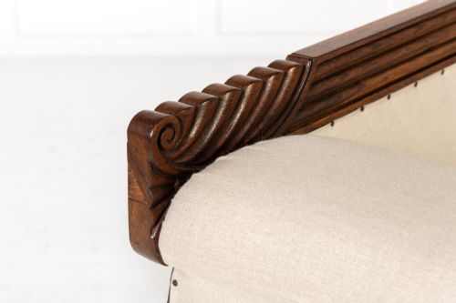 LARGE 19TH CENTURY ENGLISH REGENCY ROSEWOOD SOFA - ADDITIONAL PHOTO 8
