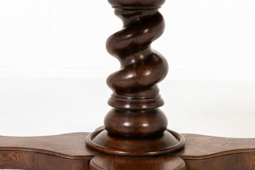 LARGE 19TH CENTURY ENGLISH OAK DRUM TABLE - ADDITIONAL PHOTO 1