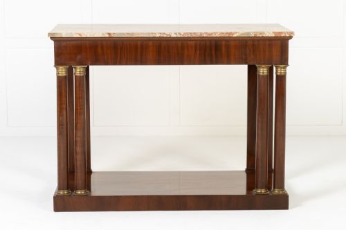 PAIR OF 19TH CENTURY ITALIAN MAHOGANY CONSOLE TABLES - ADDITIONAL PHOTO 12