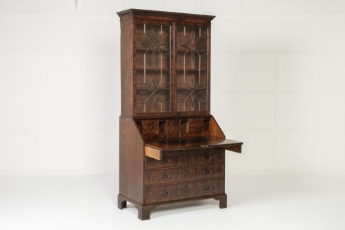 18TH CENTURY ENGLISH MAHOGANY SECRETAIRE BUREAU BOOKCASECABINET - ADDITIONAL PHOTO 11