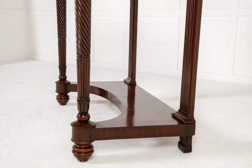 PAIR OF 19TH CENTURY ITALIAN MAHOGANY CONSOLE TABLES - ADDITIONAL PHOTO 1