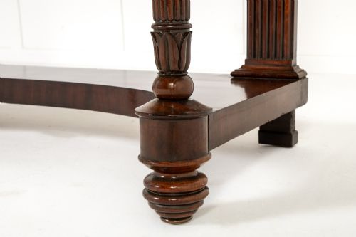 PAIR OF 19TH CENTURY ITALIAN MAHOGANY CONSOLE TABLES - ADDITIONAL PHOTO 2