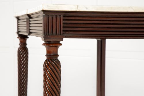 PAIR OF 19TH CENTURY ITALIAN MAHOGANY CONSOLE TABLES - ADDITIONAL PHOTO 3
