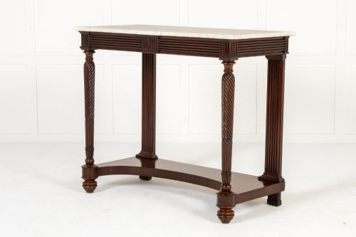 PAIR OF 19TH CENTURY ITALIAN MAHOGANY CONSOLE TABLES - ADDITIONAL PHOTO 6
