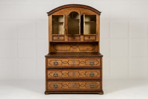 18TH CENTURY PINE CABINET WITH ORIGINAL PAINT - ADDITIONAL PHOTO 1