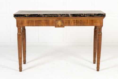 19TH CENTURY ITALIAN WALNUT CONSOLE TABLE