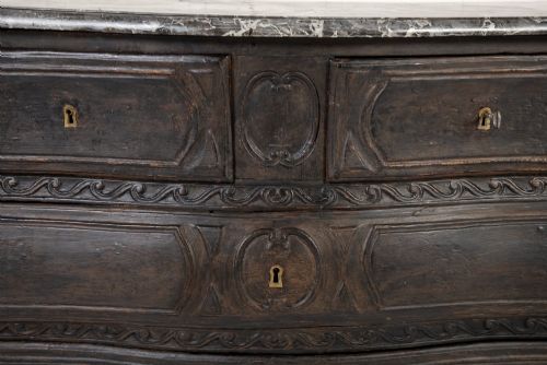 18TH CENTURY FRENCH EBONISED BOMBE COMMODE - ADDITIONAL PHOTO 4
