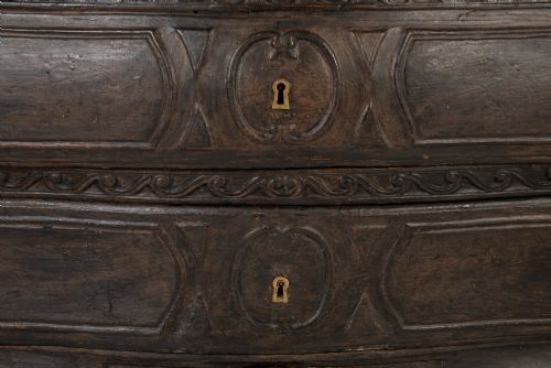 18TH CENTURY FRENCH EBONISED BOMBE COMMODE - ADDITIONAL PHOTO 6