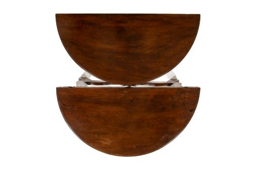 PAIR OF 18TH CENTURY ITALIAN WALNUT DEMI LUNE CONSOLE TABLES - ADDITIONAL PHOTO 5