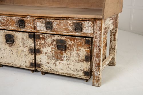 LARGE 19TH CENTURY FRENCH PINE BAKERS TABLE - ADDITIONAL PHOTO 10