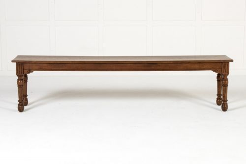 19TH CENTURY OAK HALL BENCH - ADDITIONAL PHOTO 1