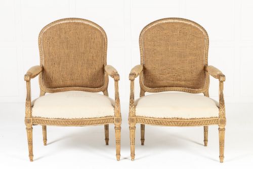 SET OF FOUR 19TH CENTURY FRENCH GILTWOOD ARMCHAIRS - ADDITIONAL PHOTO 2