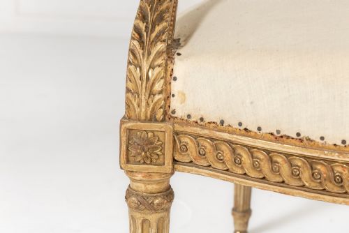 SET OF FOUR 19TH CENTURY FRENCH GILTWOOD ARMCHAIRS - ADDITIONAL PHOTO 5
