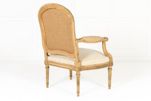 SET OF FOUR 19TH CENTURY FRENCH GILTWOOD ARMCHAIRS - ADDITIONAL PHOTO 9
