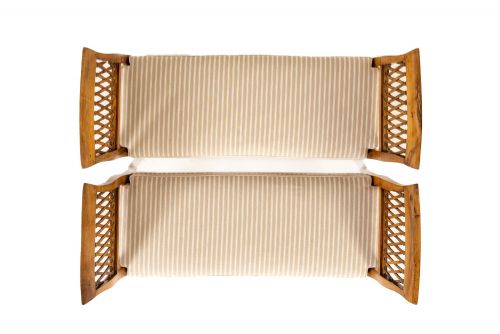 PAIR OF 19TH CENTURY FRENCH WALNUT WINDOW SEATS - ADDITIONAL PHOTO 3
