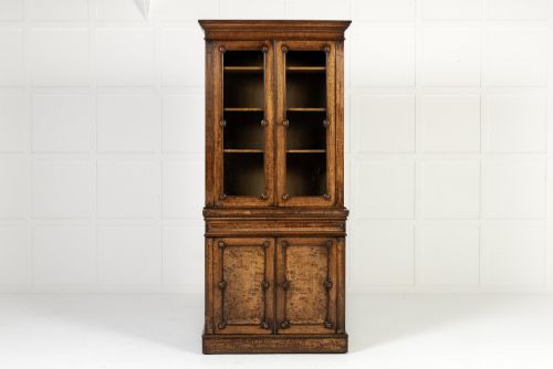 19TH CENTURY ENGLISH POLLARD OAK BOOKCASE