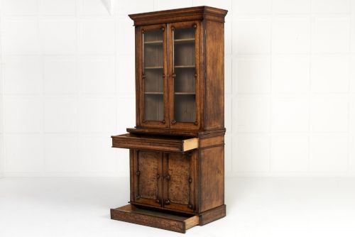 19TH CENTURY ENGLISH POLLARD OAK BOOKCASE - ADDITIONAL PHOTO 8