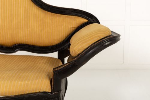 18TH CENTURY ITALIAN EBONISED SOFA - ADDITIONAL PHOTO 2