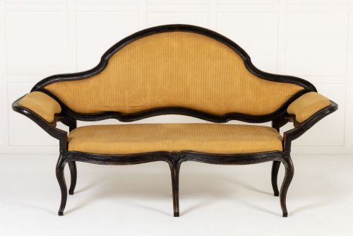 18TH CENTURY ITALIAN EBONISED SOFA