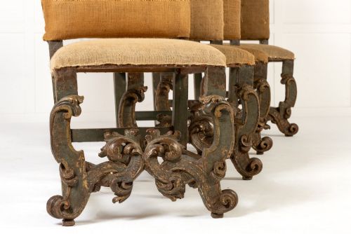 SET OF FOUR 17TH CENTURY ITALIAN SIDE CHAIRS - ADDITIONAL PHOTO 1