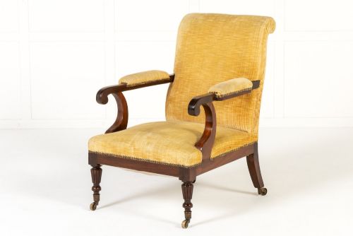 PAIR OF 19TH CENTURY FRENCH ROSEWOOD LIBRARY ARMCHAIRS - ADDITIONAL PHOTO 2