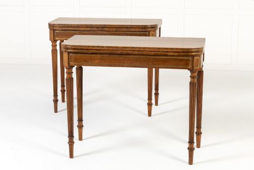 PAIR OF 19TH CENTURY ENGLISH REGENCY ROSEWOOD CARD TABLES - ADDITIONAL PHOTO 1