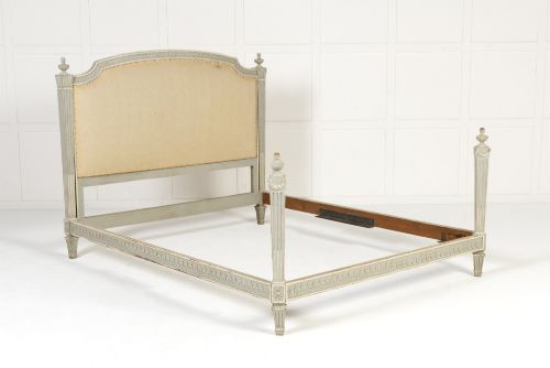 19th Century French Painted Double Bed