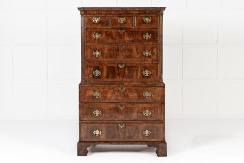 18th Century English Walnut Chest on Chest